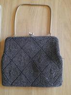 Dames handtasje kralen vintage, Ophalen of Verzenden, Zo goed als nieuw, Grijs, Handtas