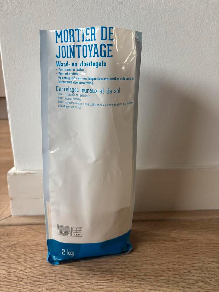 Lichtgrijze voegmiddel tegels - halve zak (1kg), Doe-het-zelf en Verbouw, Tegels, Nieuw, Overige typen, Overige materialen, Minder dan 20 cm