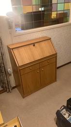Licht eiken secretaire, Huis en Inrichting, Kasten | Secretaires, Ophalen, Gebruikt, Tijdloos Jaren '80.