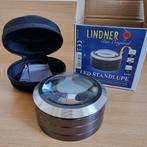 Lindner 7193 standloupe 5x incl. etui en verlichting. Nieuw., Ophalen of Verzenden, Nieuw, Vergrootglas of Loep