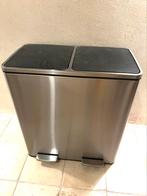 SONGMICS keuken pedaalemmer 2 x 30L met 2 compartimenten,, Met pedaal, 50 tot 75 cm, 40 liter of meer, Ophalen of Verzenden