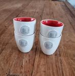 Douwe egberts koffiekopjes 4 stuks, Ophalen, Zo goed als nieuw, Overige stijlen, Kop(pen) en/of Schotel(s)
