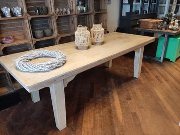 ***SALE*** handgemaakte eikenhouten eettafel 244 cm beschikbaar voor biedingen
