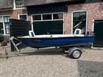 Visbootje met 8pk Mercury motor en trailer, Watersport en Boten, Ophalen, Gebruikt, Minder dan 10 pk, Tot 6 meter