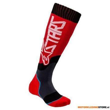 Alpinestars YOUTH MX PLUS-2 SOCKS, Rood-Wit beschikbaar voor biedingen