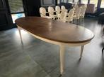 Eettafel ovaal met 10 stoelen Landelijk Brocant Engels, Huis en Inrichting, Complete eetkamers, Ophalen of Verzenden, Gebruikt