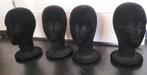 Leuke zwarte hoofden van zwart velours 4 stuks in 1 koop, Hobby en Vrije tijd, Ophalen, Zo goed als nieuw, Knutselwerk