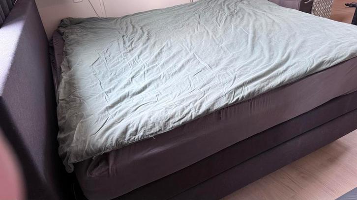 Boxspring 220 x 180 cm – Gratis af te halen, Huis en Inrichting, Slaapkamer | Bedden, Gebruikt, Tweepersoons, 180 cm, 220 cm, Stof