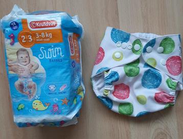 Zwemluiers (maat2/3)en wasbare zwemluier beschikbaar voor biedingen