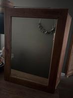 Teakhouten spiegelkast, Ophalen, Spiegelkast, 50 tot 100 cm, Minder dan 25 cm