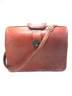 Bruine leren dokterstas/ dokterskoffer van tuigleer, 40 tot 60 cm, Bruin, Minder dan 35 cm, Zo goed als nieuw