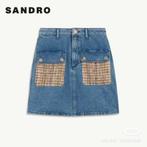 Sandro spijkerrok, zeer stijlvol, maat 2, Blauw, Ophalen of Verzenden, Maje, Zo goed als nieuw
