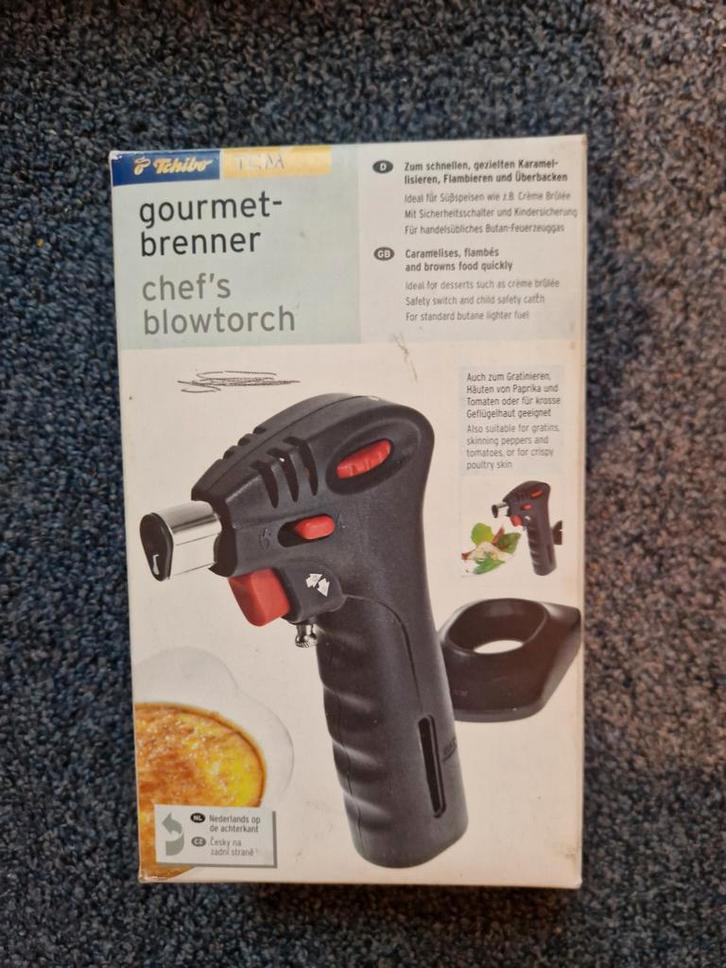 Nieuwe Tchibo gourmetbrenner - Ideaal voor Crème brûlée!, Witgoed en Apparatuur, Keukenmixers, Nieuw, Minder dan 1 liter, 1 snelheid