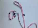 Puppy lijn + halsband (verstelbaar) roze, Ophalen of Verzenden, Zo goed als nieuw