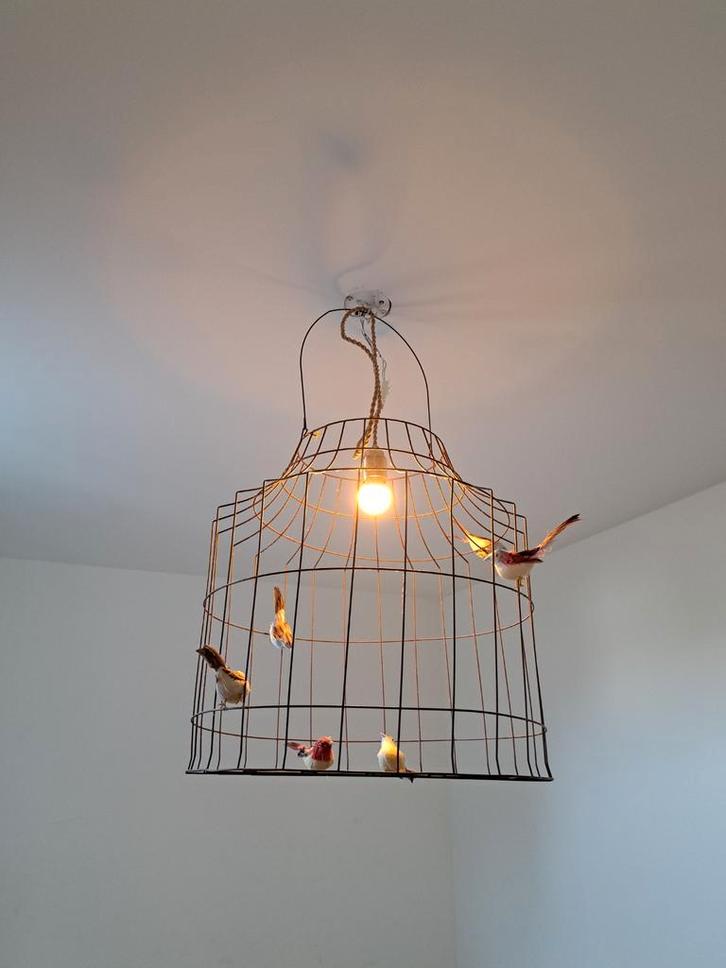 Vogel Hanglamp - Dutch Delight, Huis en Inrichting, Lampen | Hanglampen, Gebruikt, 50 tot 75 cm, Metaal, Ophalen