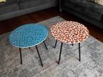 Gemozaiekte bijzettafeltjes (40 x 40 cm) (nieuw), Minder dan 55 cm, Rond, Nieuw, Ophalen of Verzenden