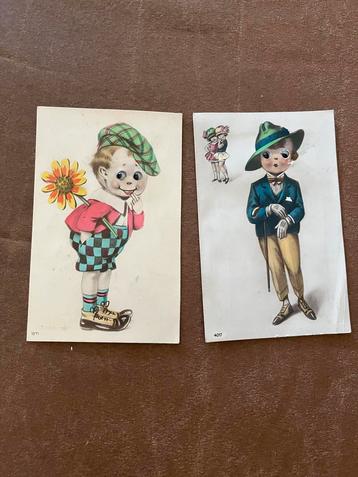 Vintage Wenskaarten met Wiebeloogjes beschikbaar voor biedingen