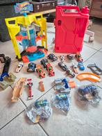 Hot wheels car wash en track builder met auto's, Ophalen of Verzenden