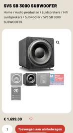 SVS SB-3000 Subwoofer - Krachtige Bass, Subwoofer, Nieuw, 120 watt of meer, Ophalen