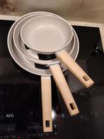 NIEUW! Koekenpannen set van 3, Huis en Inrichting, Keuken | Potten en Pannen, Ophalen of Verzenden, Nieuw, Rvs, Pannenset