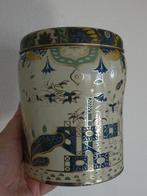 Antiek Art Deco blik Coop met mooie patina, Off-white, blauw, Verzamelen, Blikken, Ophalen of Verzenden, Gebruikt, Overige, Overige merken