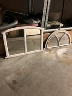 2 stalramen met spiegelglas, Doe-het-zelf en Verbouw, Glas en Ramen, Ophalen of Verzenden, Gebruikt