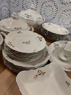 Crème Servies 6-delig met Zilverrand, Huis en Inrichting, Gebruikt, Ophalen of Verzenden, Overige stijlen, Porselein