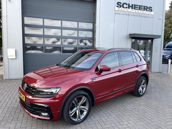 Volkswagen TIGUAN 2.0 TDI 150PK Aut. R-line 4Motion | Grijs, Auto's, Bestelauto's, Bedrijf, 4x4, Achteruitrijcamera, Adaptive Cruise Control