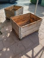 Gratis 2x bloembak/palletrand 80x60cm en 50cm hoog gebruikt, Tuin en Terras, Bloembakken en Plantenbakken, Ophalen, Tuin, Gebruikt