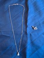 Zilveren Bruidssieraden Set met Zirkonia Kristallen, Ophalen, Met hanger, Nieuw, Zilver