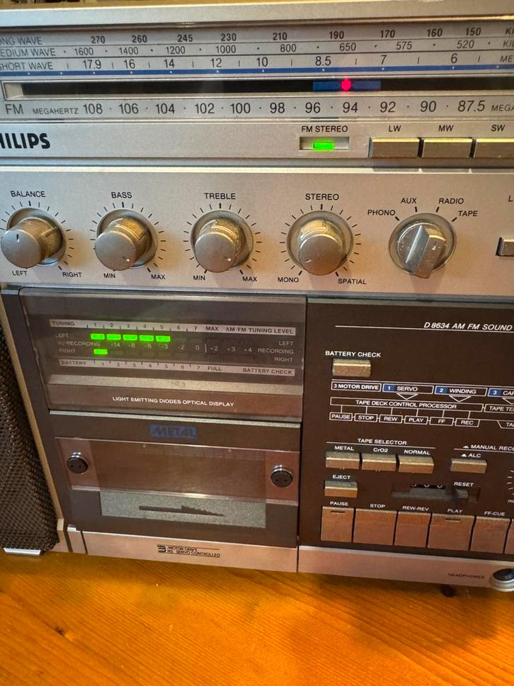 Ghettoblaster / soundmachine Philips D8634 Mark II, Audio, Tv en Foto, Radio's, Zo goed als nieuw, Ophalen
