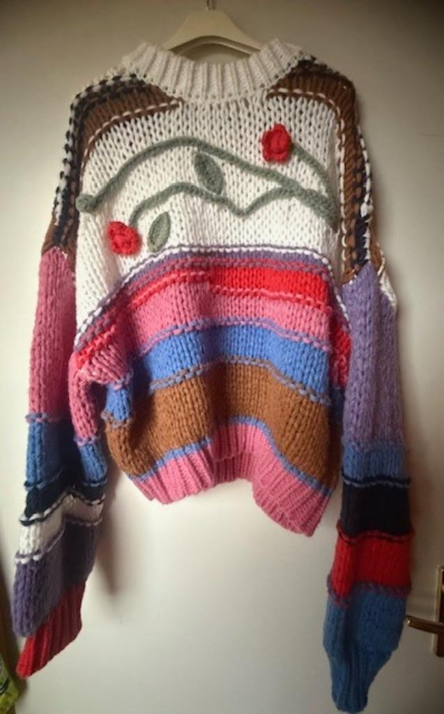 Grof Gebreide Multicolor Trui - Maat 38/40, Kleding | Dames, Truien en Vesten, Nieuw, Maat 38/40 (M), Overige kleuren, Verzenden