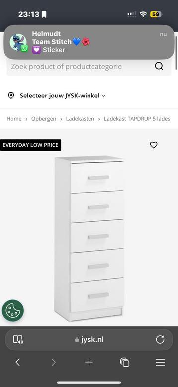 Mooie lade kast ban de jysk