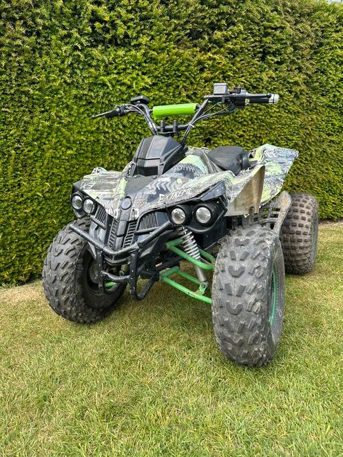GERSERVEERD 1000W 48V Nitro Elektrische quad met helmen, Fietsen en Brommers, Minibikes, Midibikes en Pitbikes, Gebruikt, Overige typen