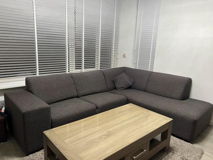 Complete woonkamer inrichting te koop!, Huis en Inrichting, Banken | Complete zithoeken, Zo goed als nieuw, Hout, Stof, Ophalen of Verzenden