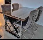 Richmond Eettafel + 4 Stoelen (1 Beschadigd), Huis en Inrichting, Tafels | Eettafels, Gebruikt, 100 tot 150 cm, Ophalen of Verzenden