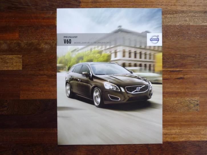 Volvo V60 Prijslijst (2011), Boeken, Auto's | Folders en Tijdschriften, Nieuw, Volvo, Ophalen of Verzenden