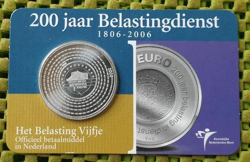 Coincard : 2006  - 5 euro, Belastingdienst zilver UNC, Postzegels en Munten, Munten | Europa | Euromunten, Losse munt, 5 euro