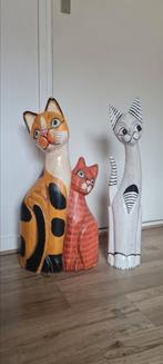 Grote houten katten, Antiek en Kunst, Kunst | Beelden en Houtsnijwerken, Ophalen