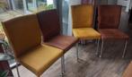 eetkamerstoelen, Huis en Inrichting, Gebruikt, Ophalen of Verzenden, Vier, Metaal