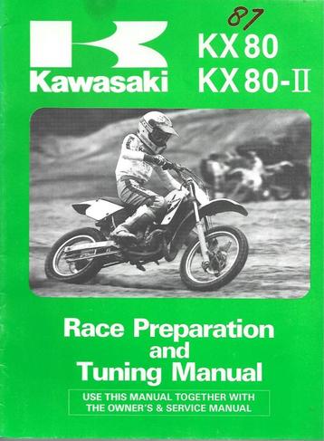 Kawasaki KX80 KX80-II Race preparation tuning Manual (1106z) beschikbaar voor biedingen