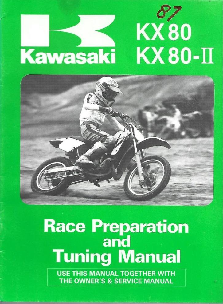 Kawasaki KX80 KX80-II Race preparation tuning Manual (1106z), Motoren, Handleidingen en Instructieboekjes, Kawasaki, Ophalen of Verzenden