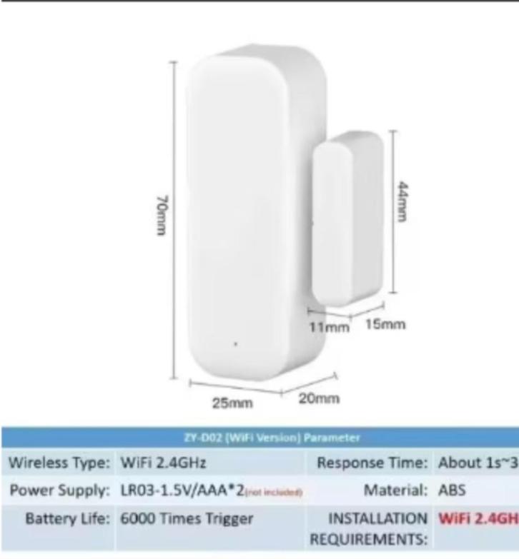 Tuya Sensor Magneetcontact LSC WIFI compatible op AAA, Hobby en Vrije tijd, Elektronica-componenten, Nieuw, Ophalen