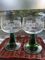 Roermer Wijnglazen met Druivenmotief, Antiek en Kunst, Antiek | Glas en Kristal, Ophalen of Verzenden