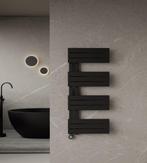 Elektrische handdoekradiator BWS Russ 120/50cm 593W matzwart, Doe-het-zelf en Verbouw, Verwarming en Radiatoren, Ophalen, 500 tot 800 watt
