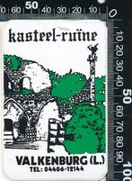 Sticker: Kasteel Ruine - Valkenburg, Verzamelen, Stickers, Ophalen of Verzenden, Zo goed als nieuw, Bedrijf of Vereniging