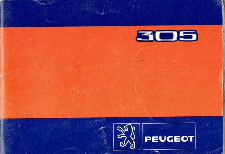 Peugeot 305 Bediening, Auto diversen, Handleidingen en Instructieboekjes, Ophalen of Verzenden