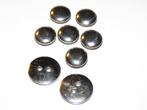 8 vintage zilverkleurige metalen knoopjes, Ophalen of Verzenden, Zo goed als nieuw, Knoop of Knopen