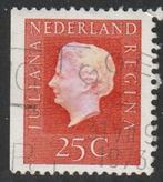 Nederland 1969 939J Juliana 25c Links ong Fosfor PB9F, Gest, Postzegels en Munten, Na 1940, Ophalen of Verzenden, Gestempeld