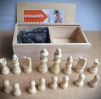Schaakspel~Hout~Houten Schaakset in bewaardoos, Hobby en Vrije tijd, Een of twee spelers, Ophalen of Verzenden, Nieuw